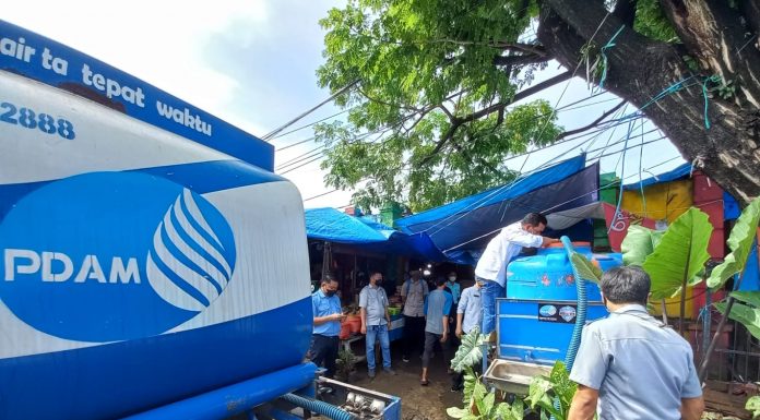 Antisipasi Penyebaran Virus, Perumda Pasar Makassar Bersama PDAM Siapkan Tandom Air Bersih di Sejumlah Pasar