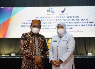 Bupati Bone DR. H. A. Fahsar M. Padjalangi, M. Si., Membuka Secara Resmi Acara Advokasi Lintas Sektor Program Prioritas Nasional Bersama BPOM Makassar
