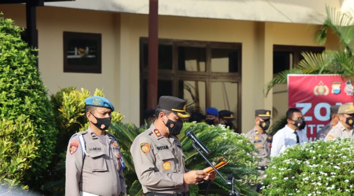 Kapolres Takalar Pimpin Apel Gelar Pasukan Operasi Keselamatan Tahun 2022