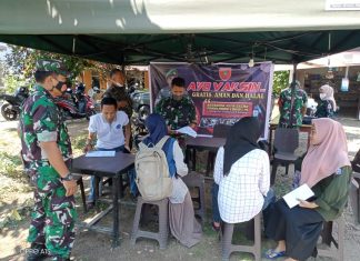 Tim Vaksinator Mobile Kodim 1421/Pangkep Giatkan Vaksinasi Gratis di Bulan Ramadhan 1443 H
