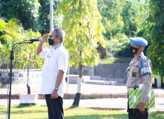 Sekda Bulukumba Memimpin Apel Gelar Pasukan Operasi Ketupat-2022 Di Polres Bulukumba