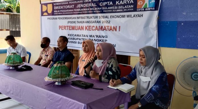 Pertemuan Kecamatan I PISEW TA 2022 Desa Pitue dan Pitusunggu Ma’rang Pangkep, Hadirkan Nara Sumber Legislator DPR-RI