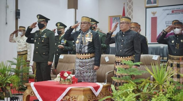 Bupati Bone Hadiri Hari Lahir Pancasila 1 Juni Secara Virtual Zoom di Baruga La Teya Riduni Kabupaten Bone