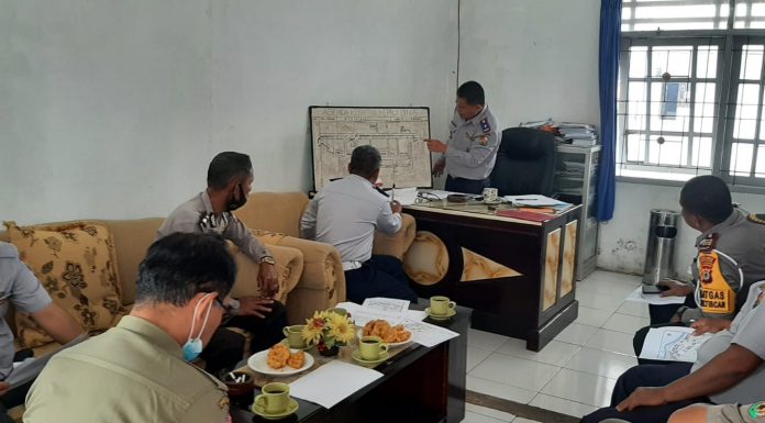 Satlantas Polres Torut Hadiri Rakor Bersama Dishub dan Sat Pol PP, Terkait Rencana Kegiatan Devile HUT Toraja Utara Ke-XIV