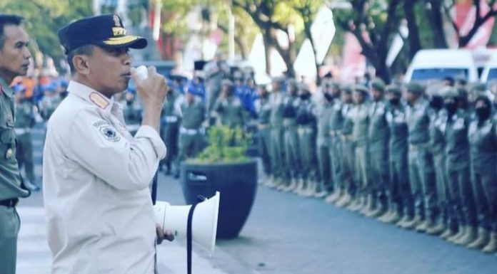 Kasatpol PP Makassar Rakor Bersama TNI – Polri Persiapan Pengamanan F8 2022,