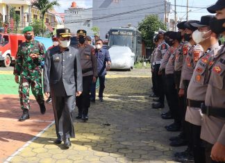 Polres Torut Bersama Instansi Terkait Gelar Pasukan Kesiapan Penanganan Bencana Alam Tanah Longsor