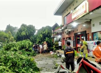Hujan Angin Acak-acak Pemukiman Warga di Madiun