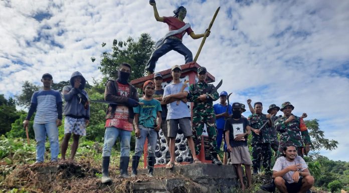 Sambut Ramadhan, Ternyata Patung Pahlawan Juga Jadi Sasaran Kodim Pangkep Selain pembersihan Kantor Dan Rumah Ibadah