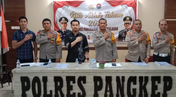 Polres Pangkep Gelar Press Release Akhir Tahun 2023, Hasil Yang Positif