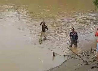 Jasad Didik Nugroho Yang Hanyut Sejauh 15 Km di Aliran Bengawan Madiun Akhirnya di Temukan