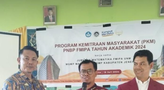 MGMP Matematika SMP Jeneponto Bersama UNM Laksanakan Program Pengembangan Kompetensi Pendidik