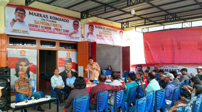 Tim Relawan ‘SANGMANETA’ Dikukuhkan Untuk Memenangkan Frederik V Palimbong – Andrew B Silambi di Toraja Utara