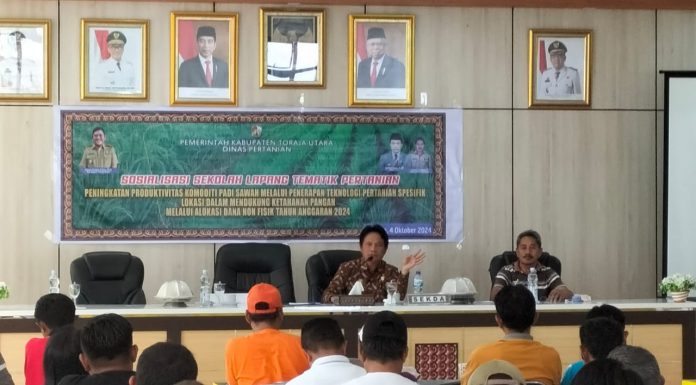 Dinas Pertanian Toraja Utara Sosialisasikan Sekolah Lapang Tematika Pertanian