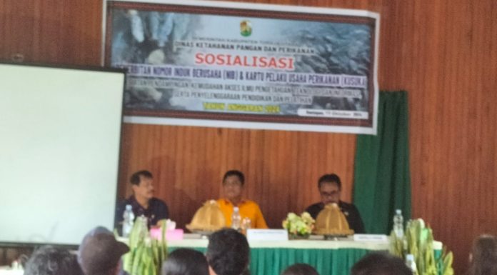 Pemkab Toraja Utara Dinas Perikanan, Sosialisasikan Penerbitan NIB dn KUSUKA Bagi Pelaku Usaha Perikanan