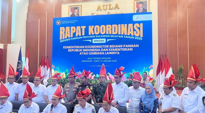 Pj. Bupati Bantaeng Hadiri Rapat Koordinasi Bidang Pangan se-Sulsel, Dipimpin Langsung Menko Dr. Zulkifli Hasan