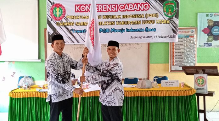 Jusman Menang Voting dan Terpilih Sebagai Ketua PGRI Sabbang Selatan Luwu Utara
