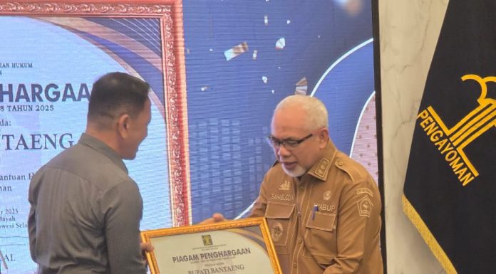 Pastikan Pemerataan Layanan Keadilan Hukum, Pemkab Bantaeng Raih Penghargaan Posbankum 100%