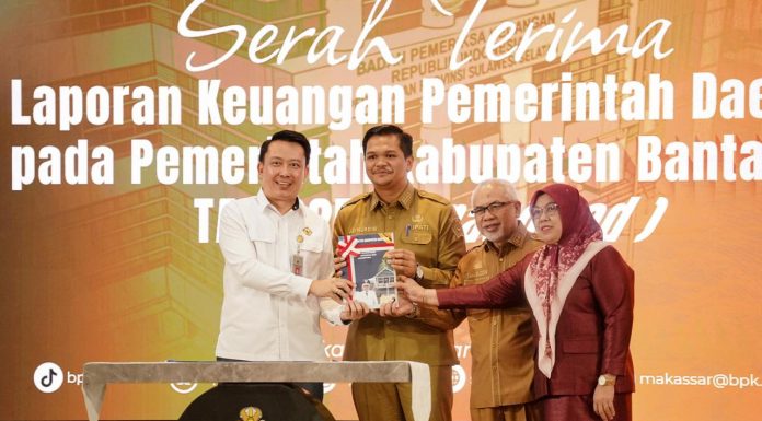 Bupati Bantaeng Penuhi Kewajibatan Konstitusional, Serahkan LKPD Unaudited 2025 ke BPK Sulsel
