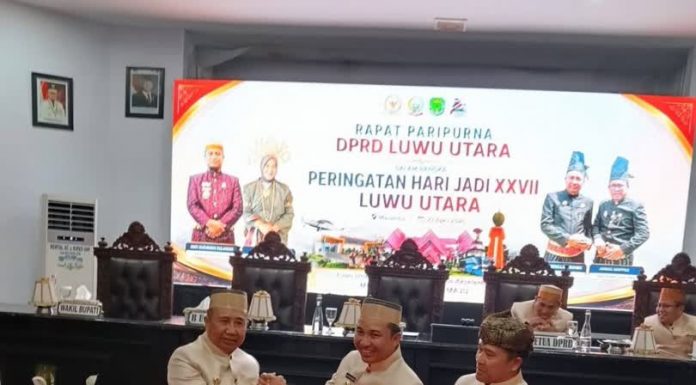 DPRD Luwu Utara Gelar Paripurna HUT ke-27, Tegaskan Komitmen Daerah Unggul dan Akseleratif