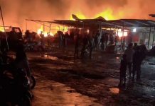 Kebakaran Hebat Landa Pasar Agro Sumillan Enrekang, 9 Kios Ludes Dilalap Si Jago Merah