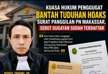 Kuasa Hukum Penggugat Hisbul Tanang, S.H, Bantah Tuduhan Hoaks Surat Panggilan PN Makassar, Tegaskan Gugatan Resmi Terdaftar