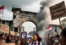 Sorotan Peredaran Narkotika, Aparat dan Massa Saling Lapor Kondisi Lapangan, Demo di Depan Lapas Bollangi Berujung Ricuh