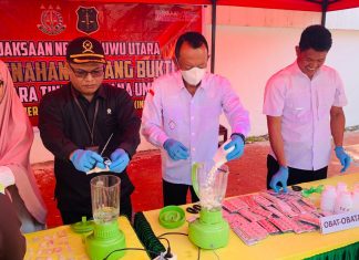 40 Perkara Inkrah, Kejari Luwu Utara Musnahkan Barang Bukti Yang Dominan Kasus Narkotika