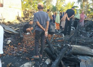 Diduga Akibat Korsleting, 3 Rumah dan 7 Motor Ludes Terbakar Diamuk ‘Si Jago Merah’ di Dusun Ta’buakkang Desa Bontosunggu Jeneponto