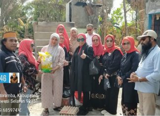 Kepedulian Sosial Komunitas TUBER Turatea Bersatu dan LMR-RI, Salurkan Bantuan Sembako Ke Korban Kebakaran di Desa Lentu Jeneponto