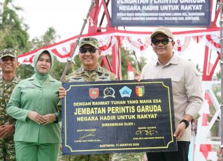 Bupati Bantaeng Bersama Dandim 1410/Btg Resmikan Jembatan Perintis Garuda Tahap III, Buka Akses Aman bagi Warga Karatuang