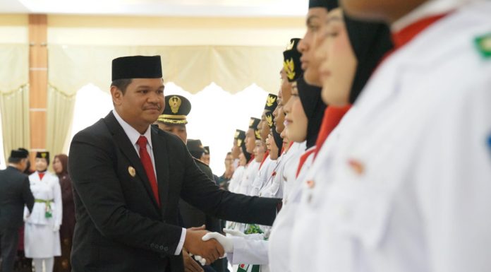72 Paskibraka di Kukuhkan, Bupati: Teguhkan Semangat Nasionalisme Kalian Sebagai Generasi Muda