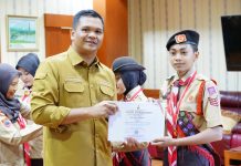 Bupati Bantaeng Sambut Kepulangan Kontingen JAMNAS XII Kwarcab Bantaeng