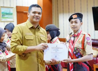 Bupati Bantaeng Sambut Kepulangan Kontingen JAMNAS XII Kwarcab Bantaeng